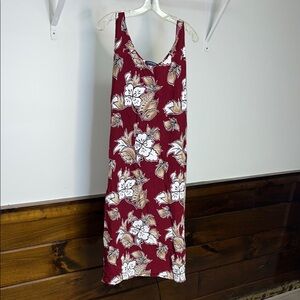 Vintage Hawaiian Midi Dress Rayon‎ Lightweight- 1X